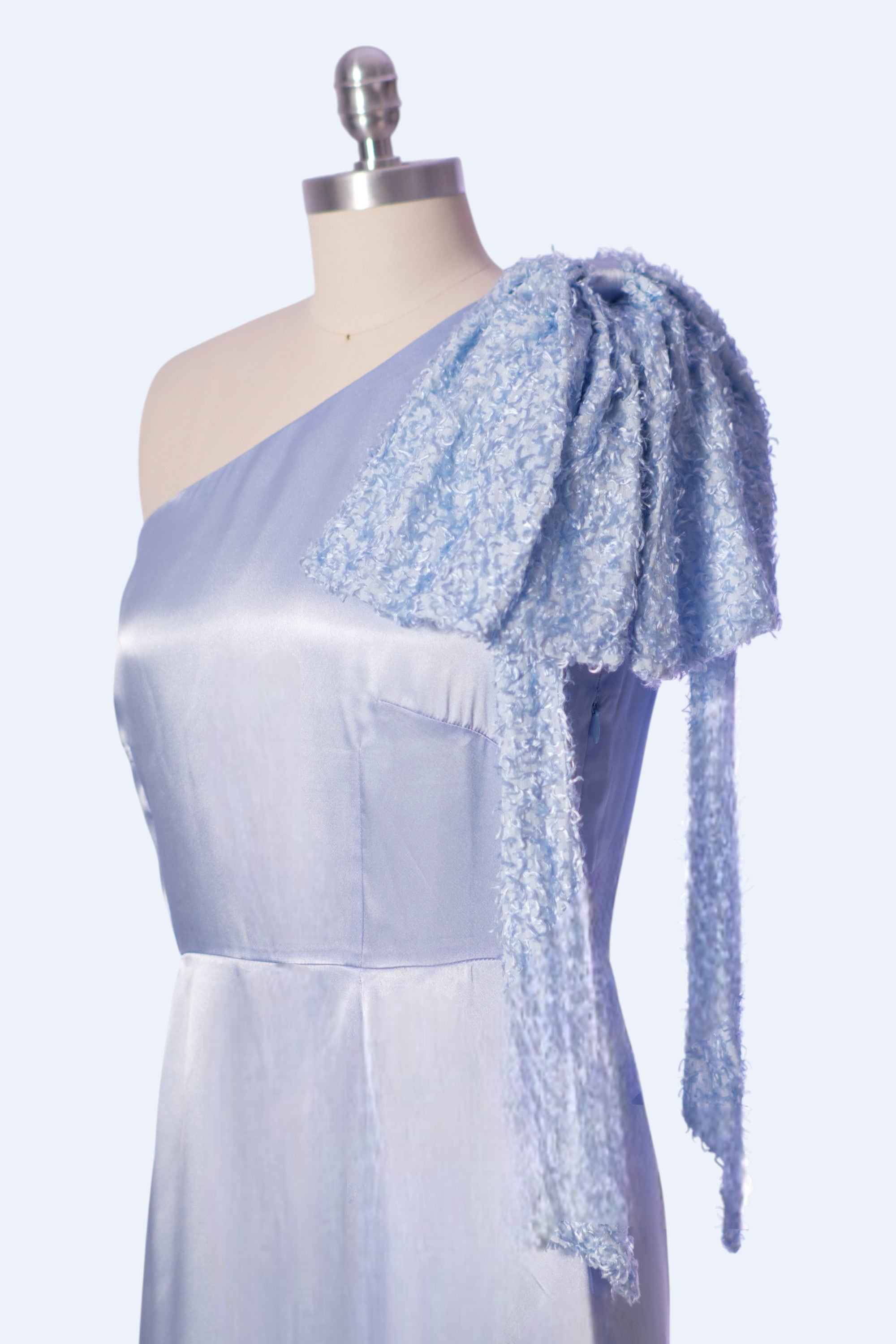 Asymmetric Dress with Bow Detail