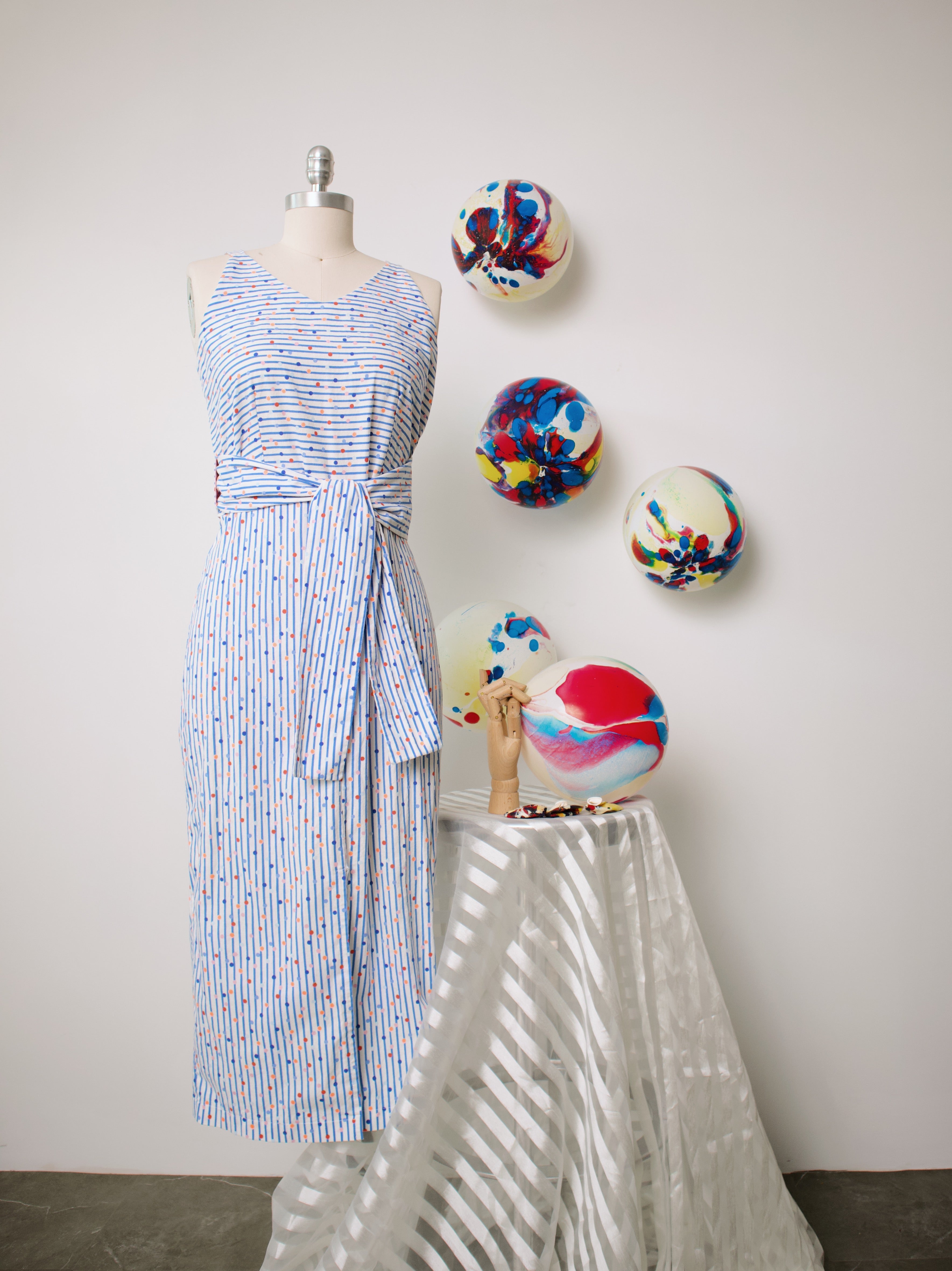 Premium Cotton Wrap Tie Dress