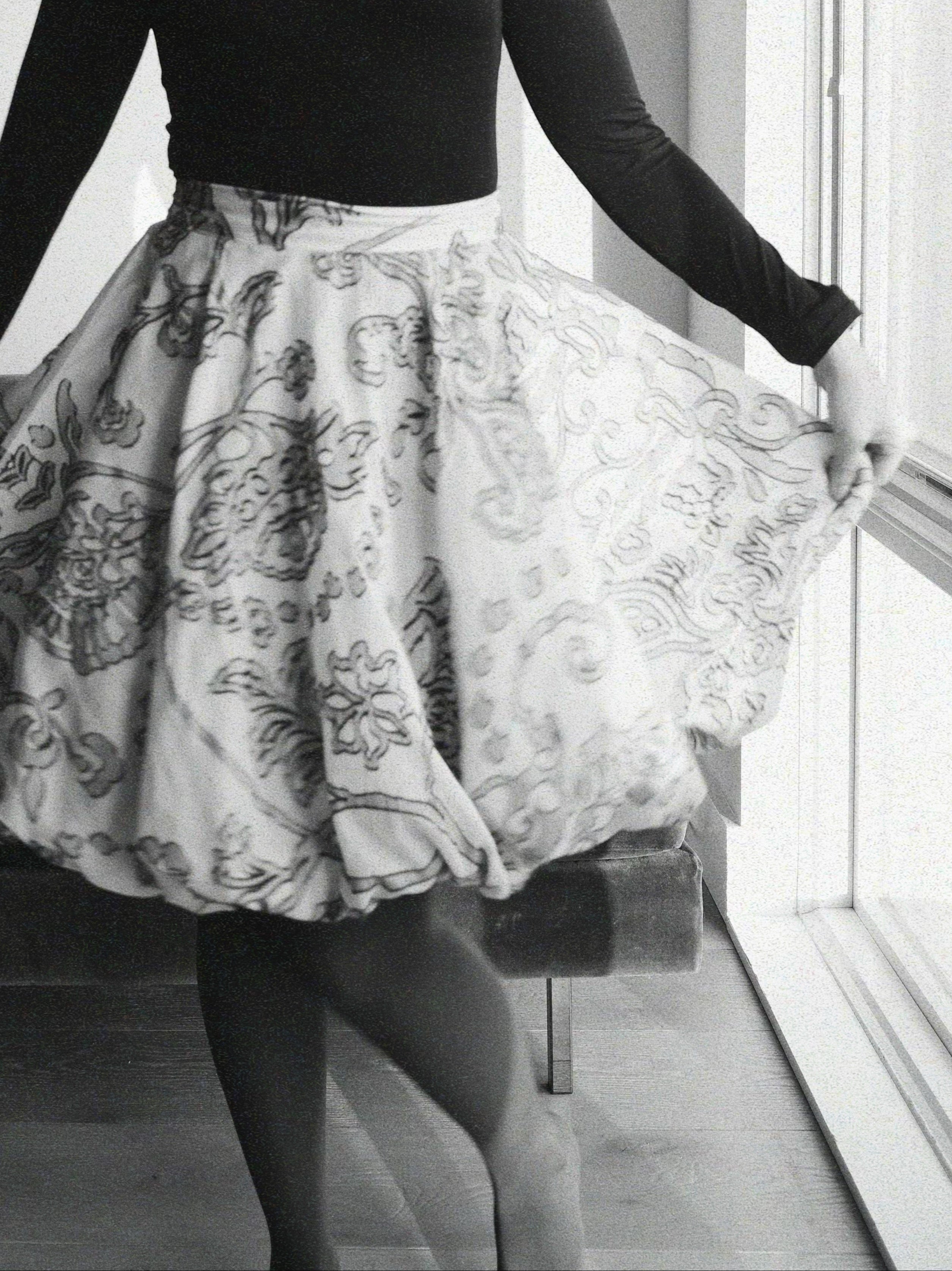 Floral Print Bubble Skirt